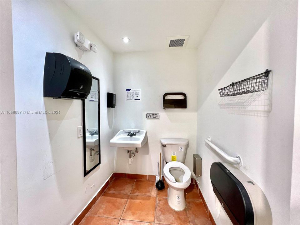 one of two bathrooms