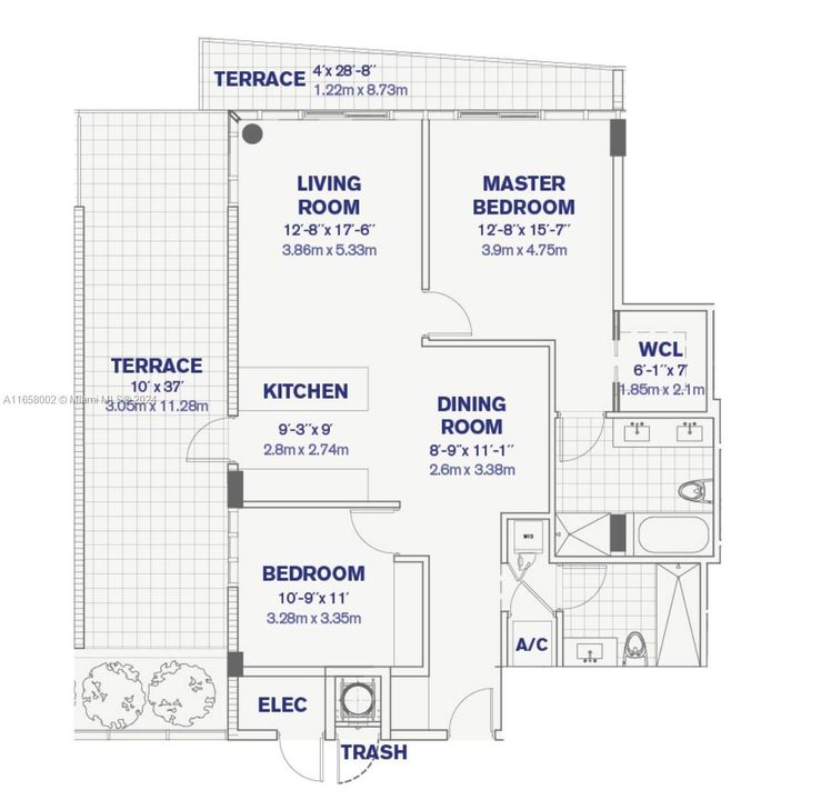 For Rent: $5,999 (2 beds, 2 baths, 1239 Square Feet)