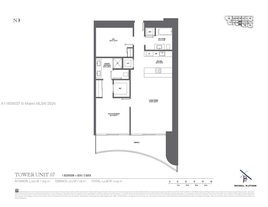 В аренду: $5,750 (1 спален, 2 ванн, 1022 Квадратных фут)