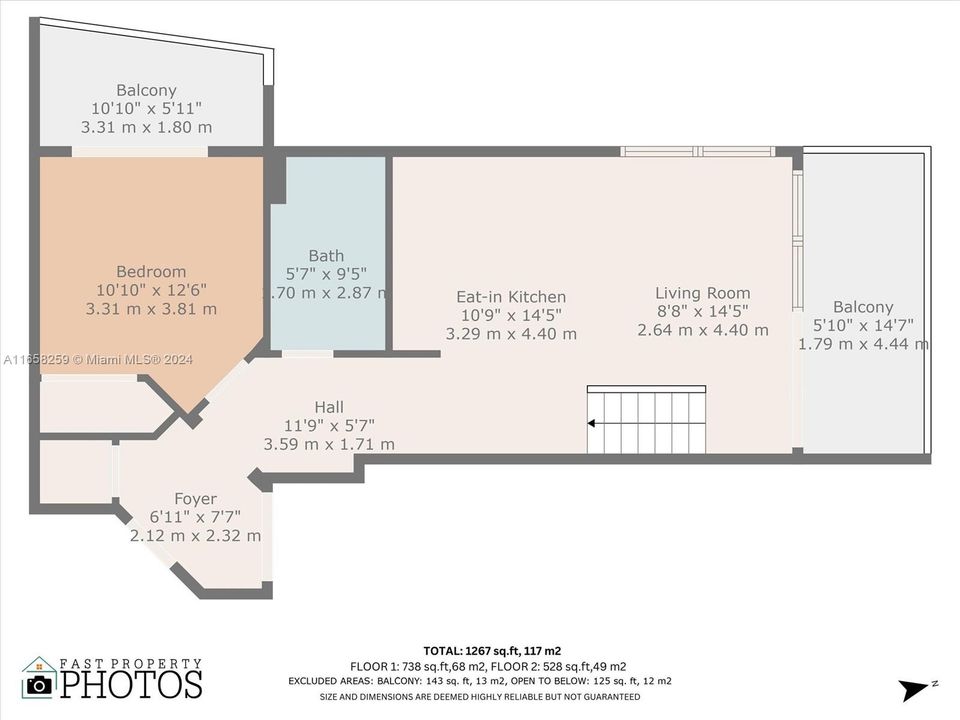 En Venta: $780,000 (2 camas, 2 baños, 1267 Pies cuadrados)