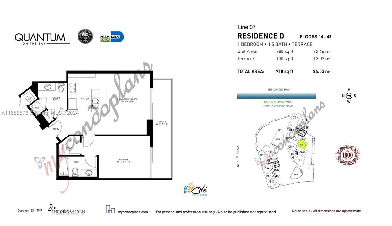 En Venta: $425,000 (1 camas, 1 baños, 780 Pies cuadrados)