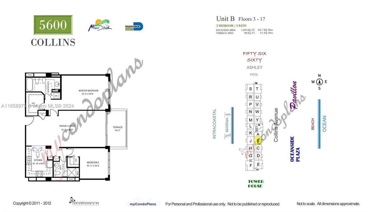 En Venta: $735,000 (2 camas, 2 baños, 1190 Pies cuadrados)