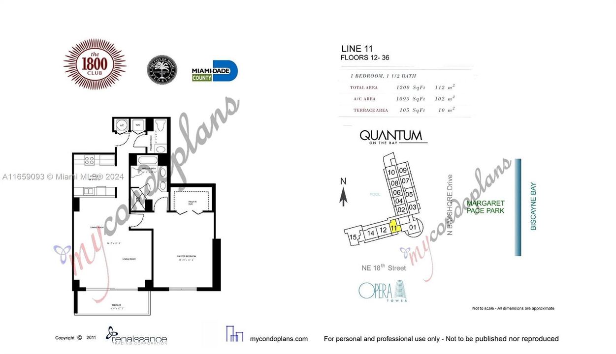 В аренду: $3,600 (1 спален, 1 ванн, 1095 Квадратных фут)