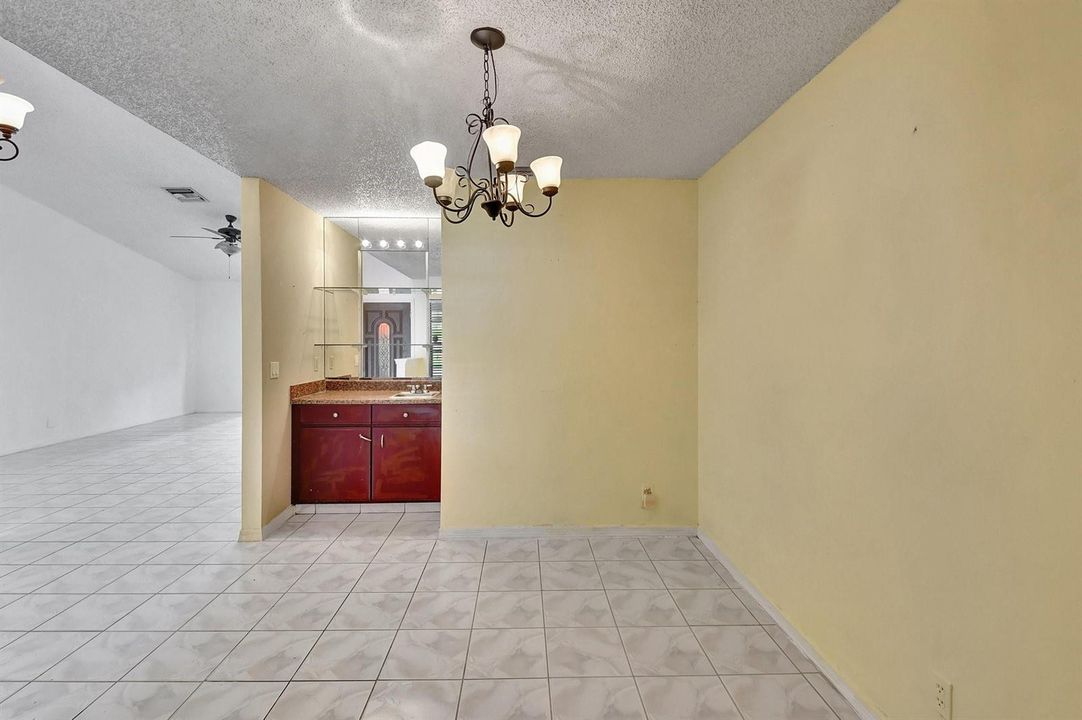 Formal dining room with wet bar