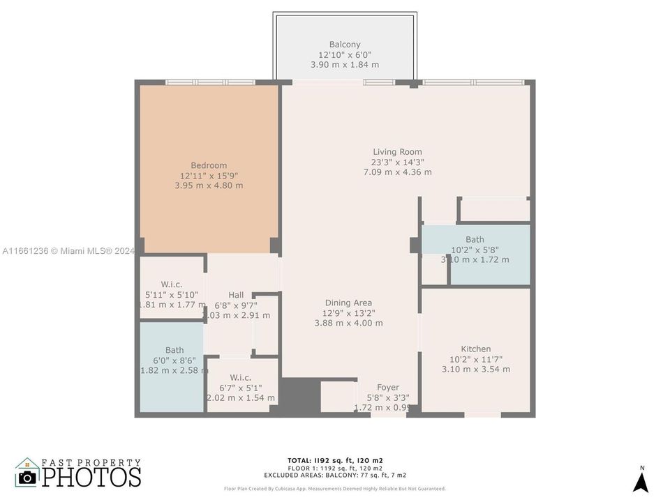 For Sale: $415,000 (1 beds, 1 baths, 1192 Square Feet)