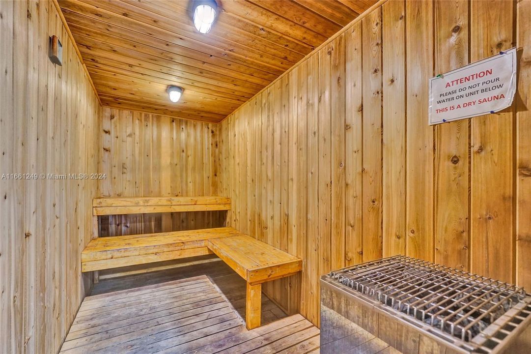 a working sauna is included