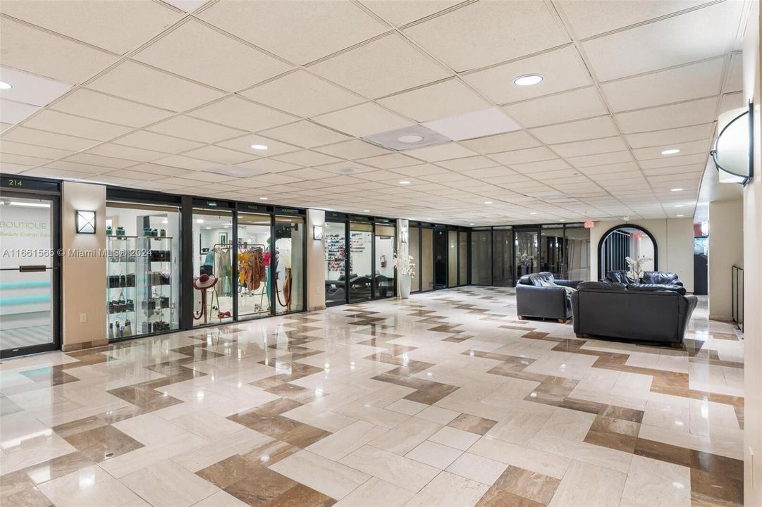 Shopping, Beauty Salons, Commercial Offices conveniently located on the second floor of the lobby.