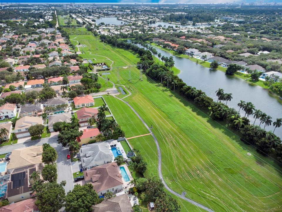 At the South end of the community there is a walking/jogging trail.