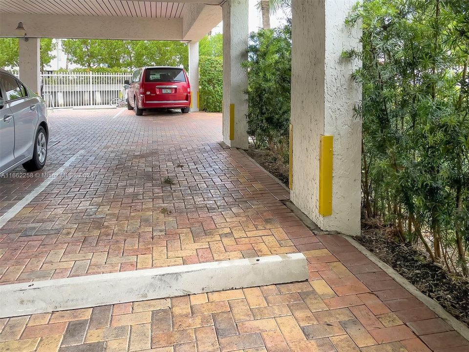 Covered parking space