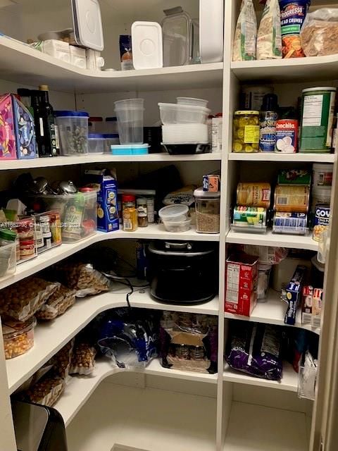 Fabulous custom shelved walk-in pantry