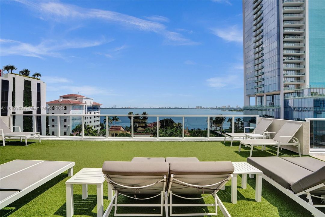 Sunbath on the pool deck while looking at the amazing view!