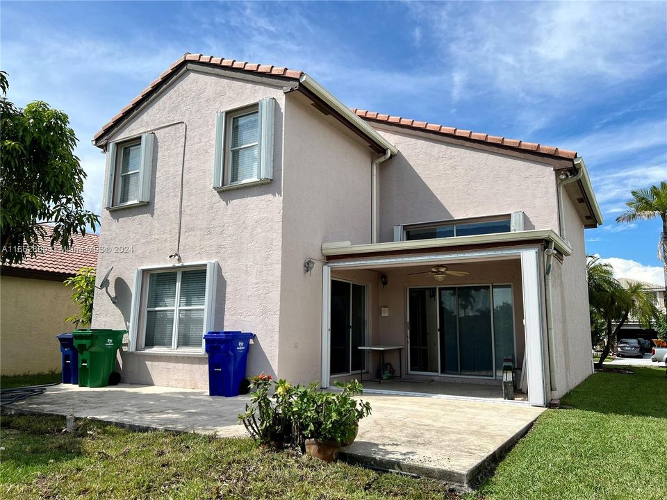 Rear of Home w/ covered patio