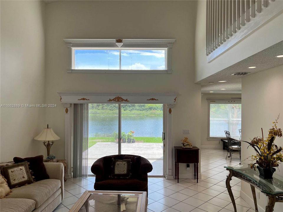 Living Room w/ lake view