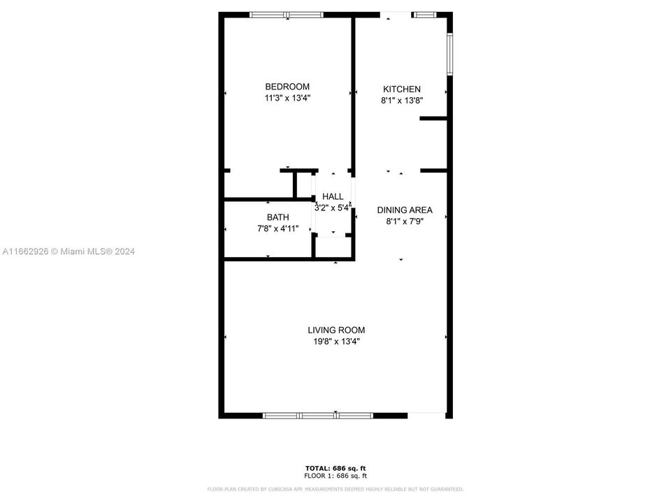 For Sale: $243,000 (1 beds, 1 baths, 684 Square Feet)