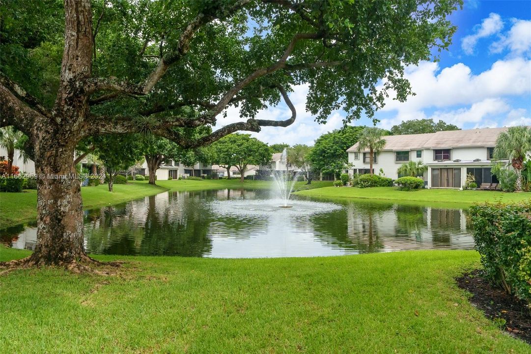 lake view behind Condo building