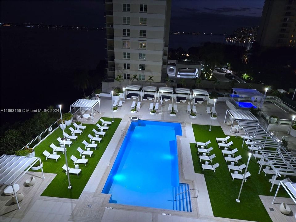 NITE POOL AREA VIEW