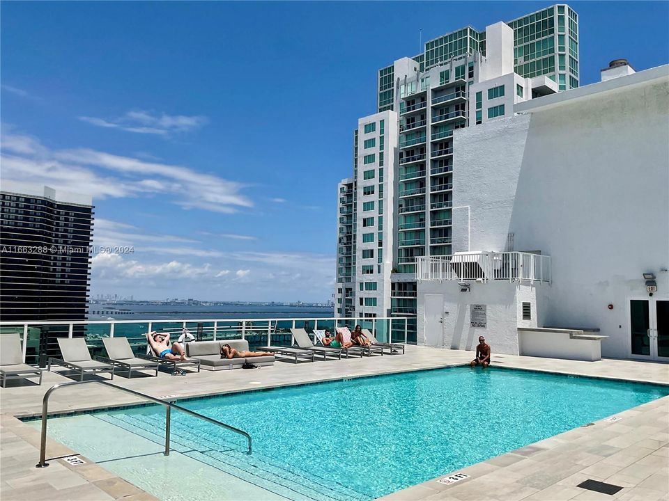 Rooftop pool looking toward South Beach