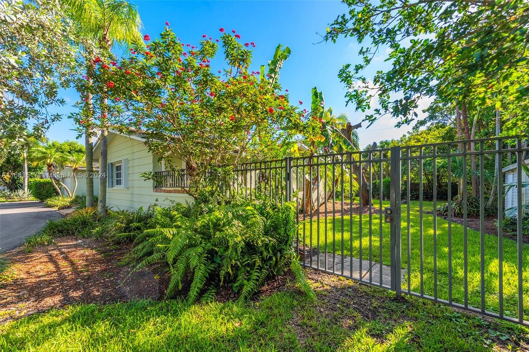 Double gated entry to yard