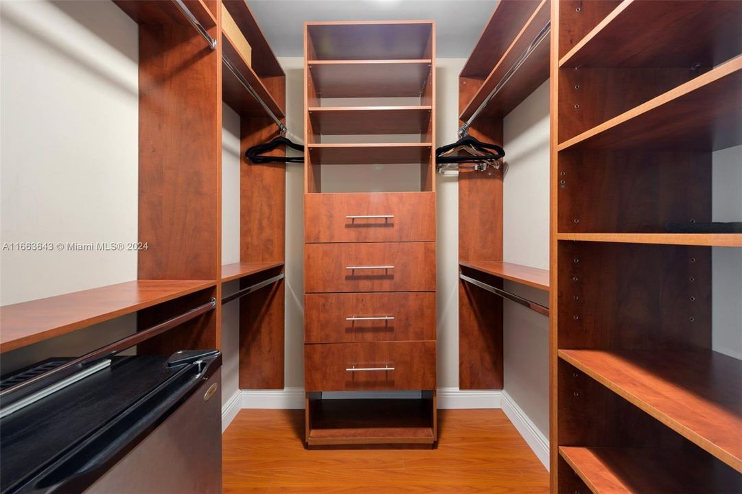 2 walk-in closets like this one in the master bedroom.