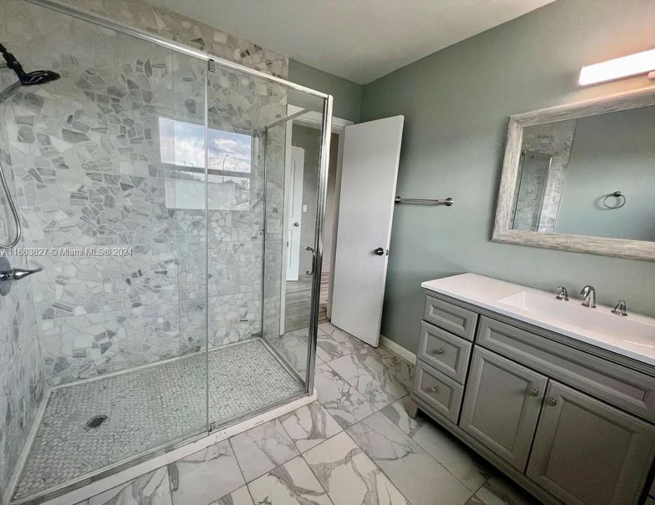 Master Bathroom with Large Glass Shower