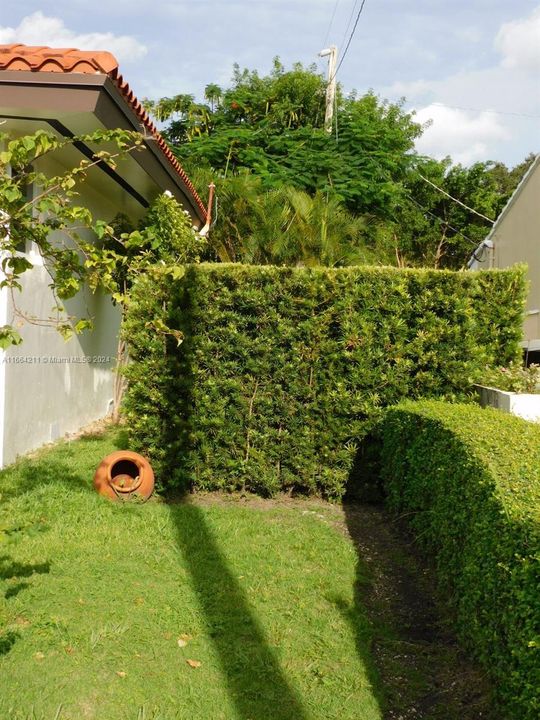 Side yard to the South of the Property.