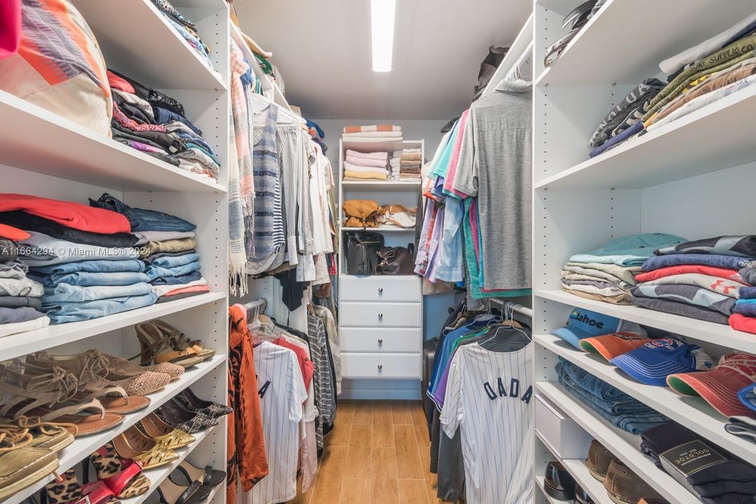 Master walk-in closet