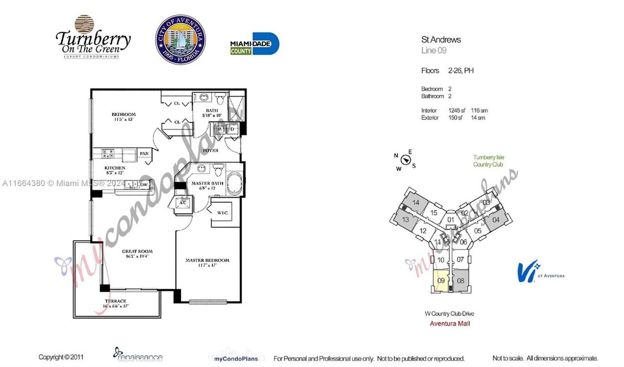 En Venta: $489,000 (2 camas, 2 baños, 1245 Pies cuadrados)