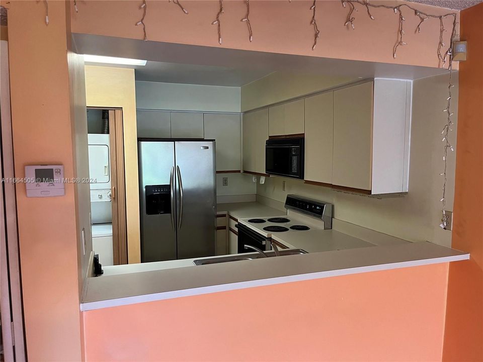 Pass though from living area to kitchen