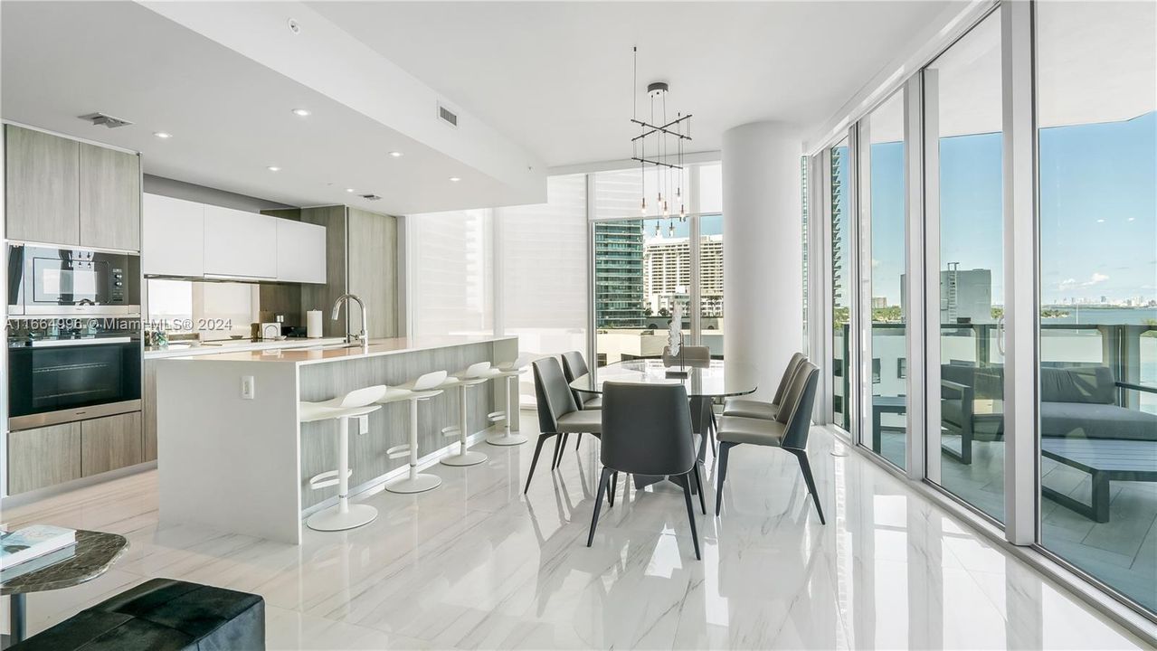 DINING AREA WITH EATN KITCHEN CONCEPT