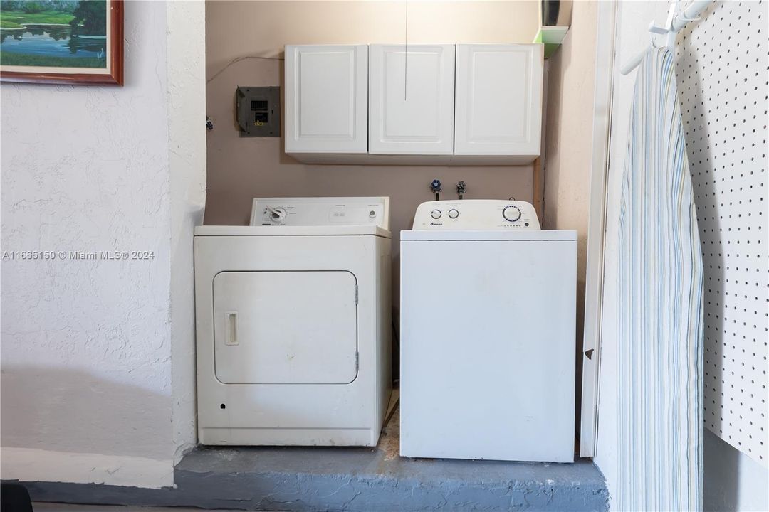 Laundry in garage