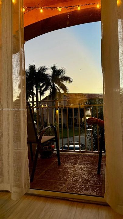 A balcony comfortable enough to sit down and relax