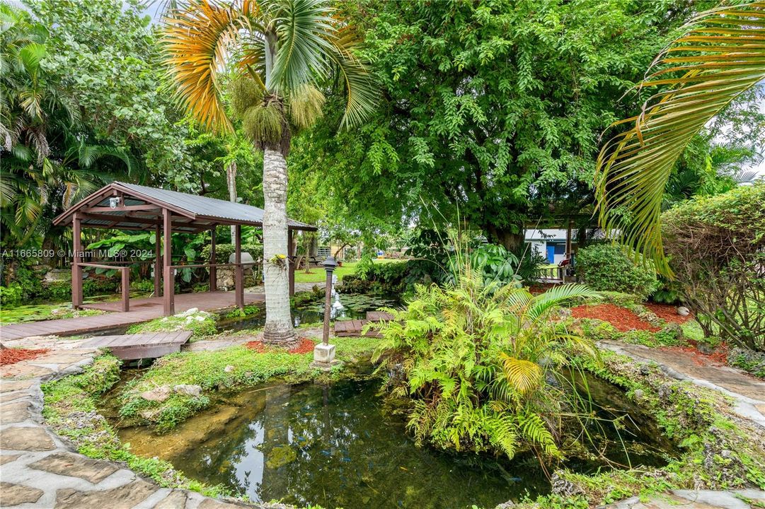 2 WATER FEATURES W/ KOI POND