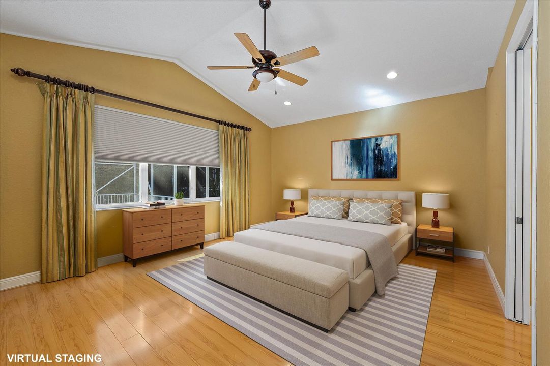 Virtually Staged Primary Bedroom
