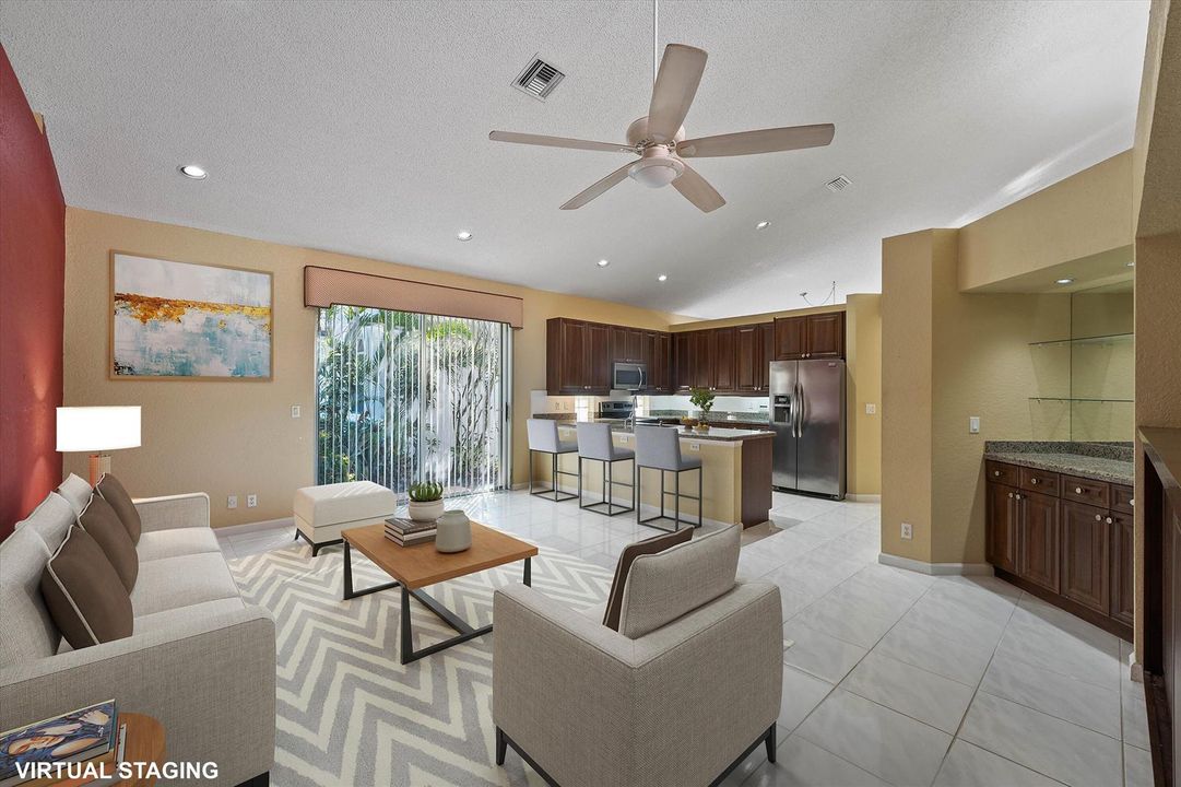 Virtually Staged Family Area