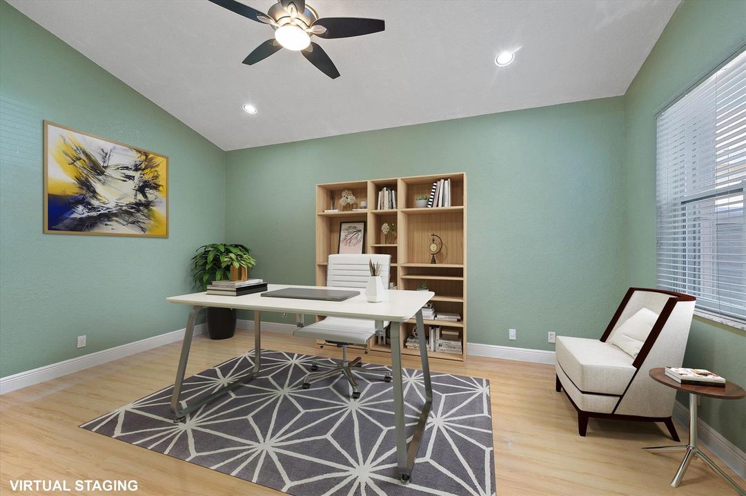 Virtually Staged Den | Guest Bedroom 2