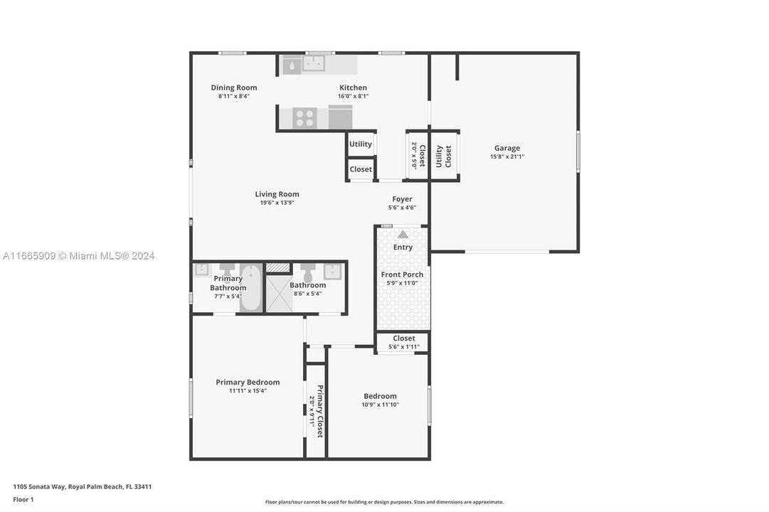 For Sale: $445,000 (2 beds, 2 baths, 1078 Square Feet)