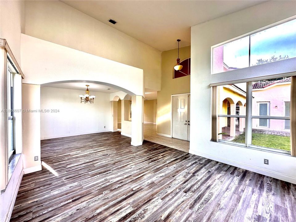 View into Dining Room, Foyer & Great Room