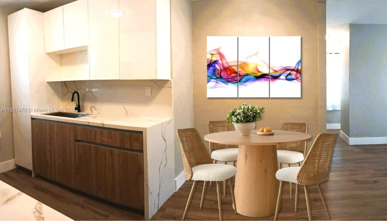 Dinning area - staged