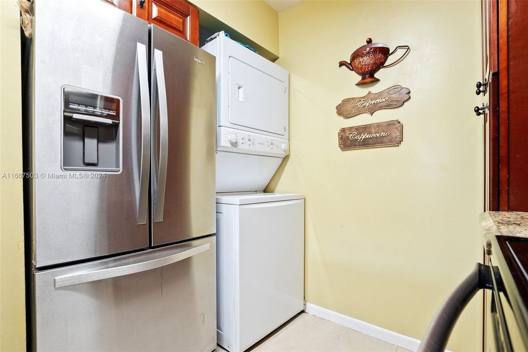 Laundry Machine inside the Kitchen