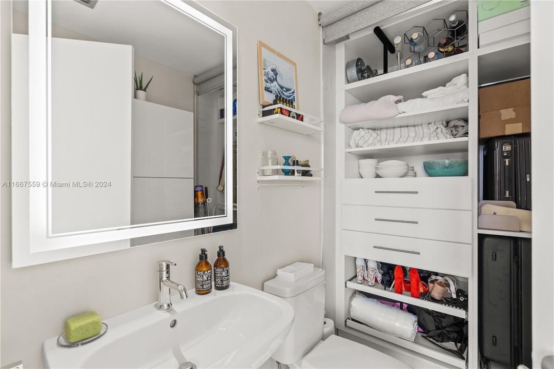 Bathroom with closet