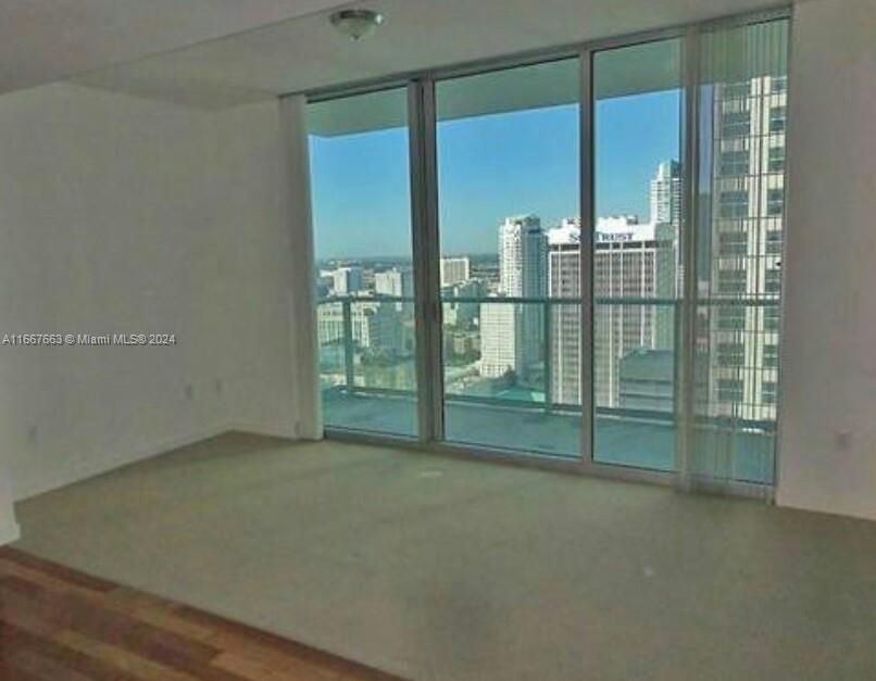 living room with balcony