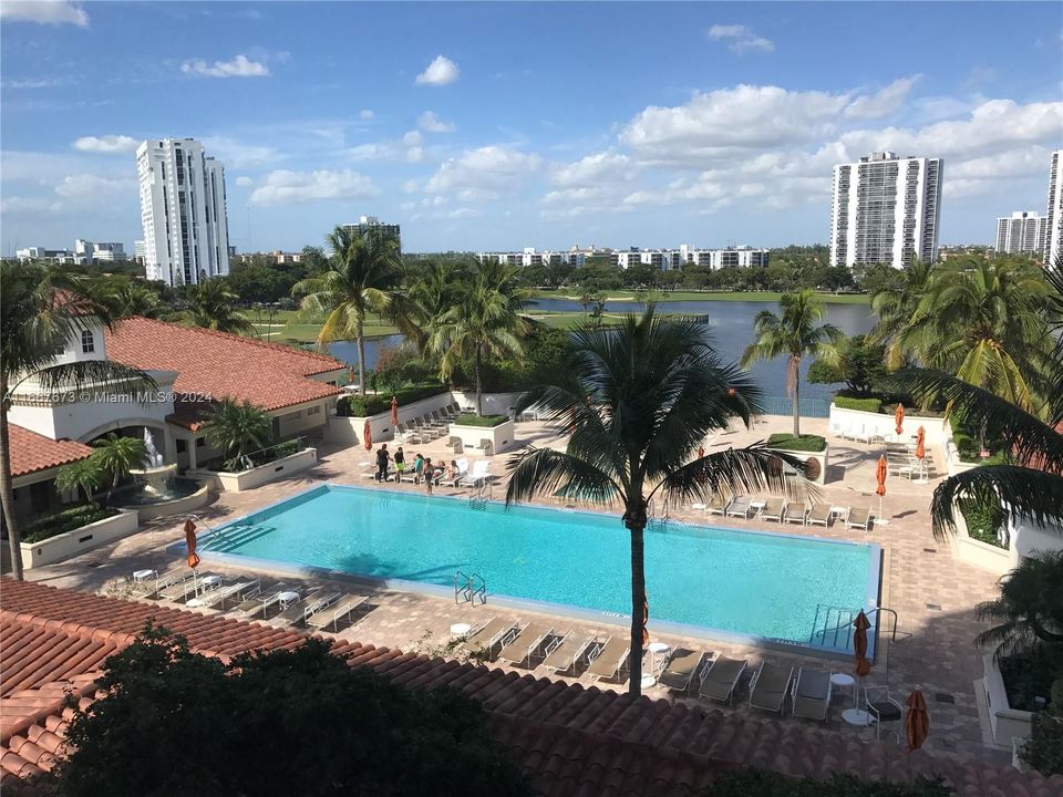 Pool and lake view