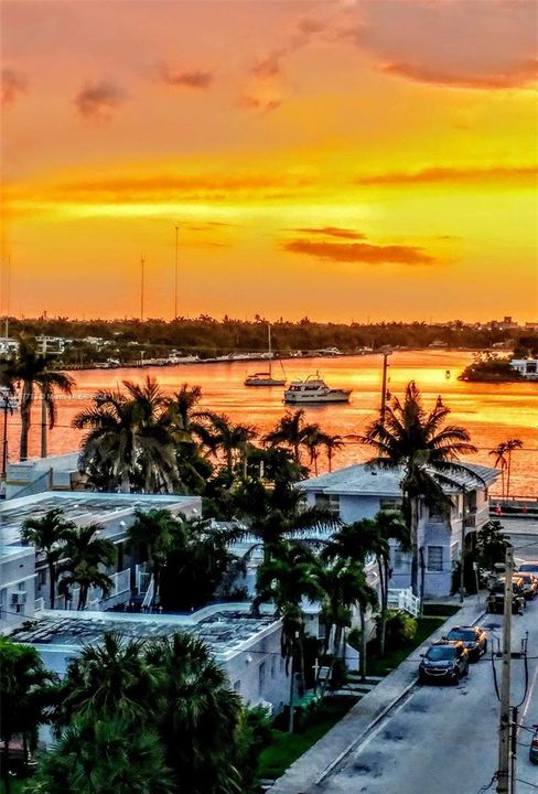 View of sunset from your patio.