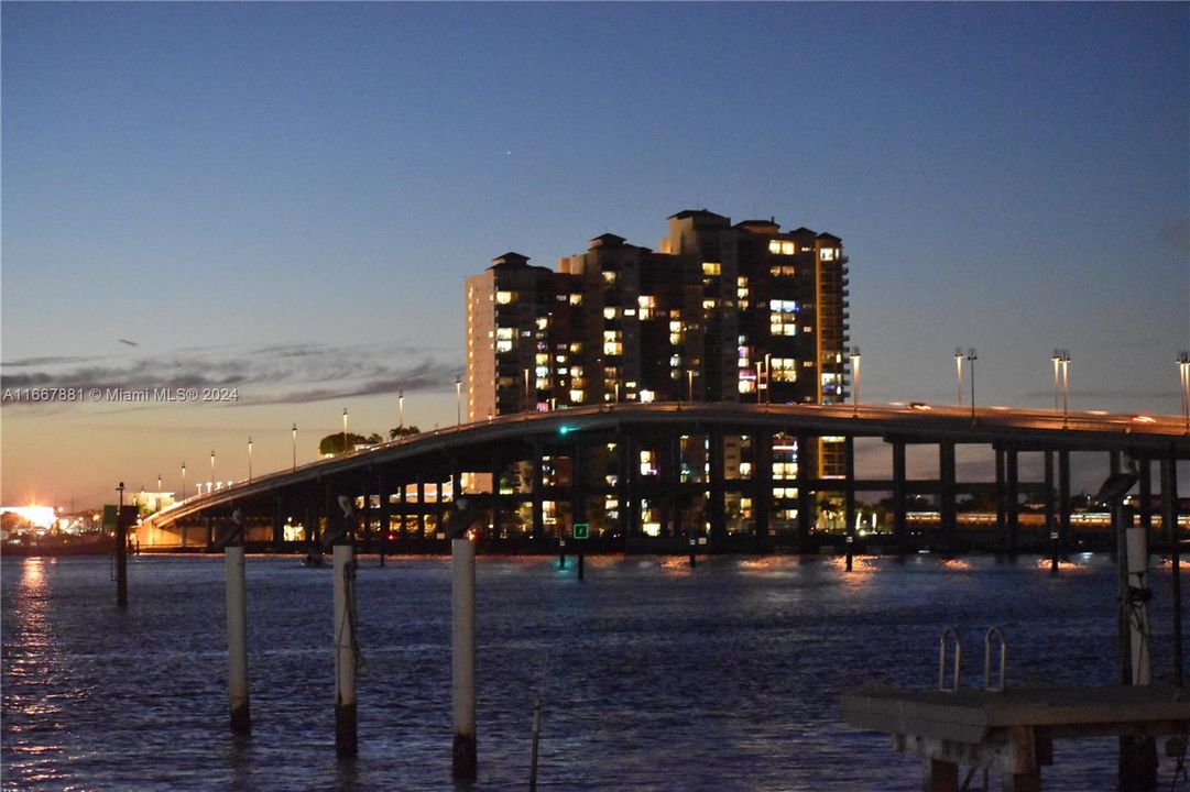 View of Blue Heron/Singer Island Bridge looking West