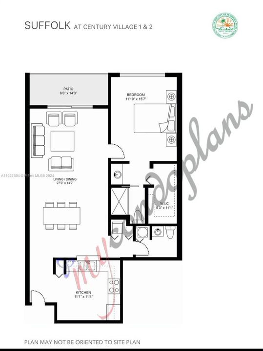 Active With Contract: $229,000 (1 beds, 1 baths, 1033 Square Feet)