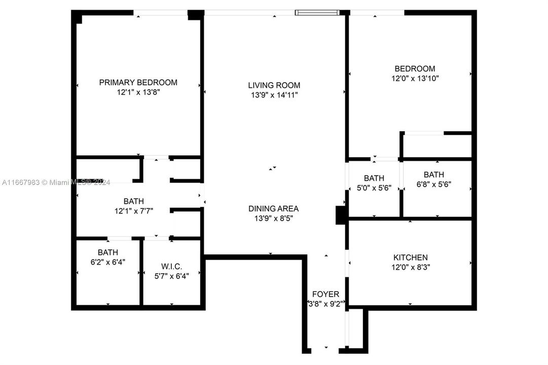 На продажу: $395,000 (2 спален, 2 ванн, 1092 Квадратных фут)