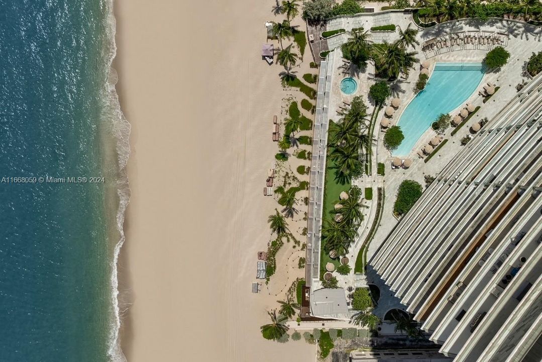 Balcony view of pool