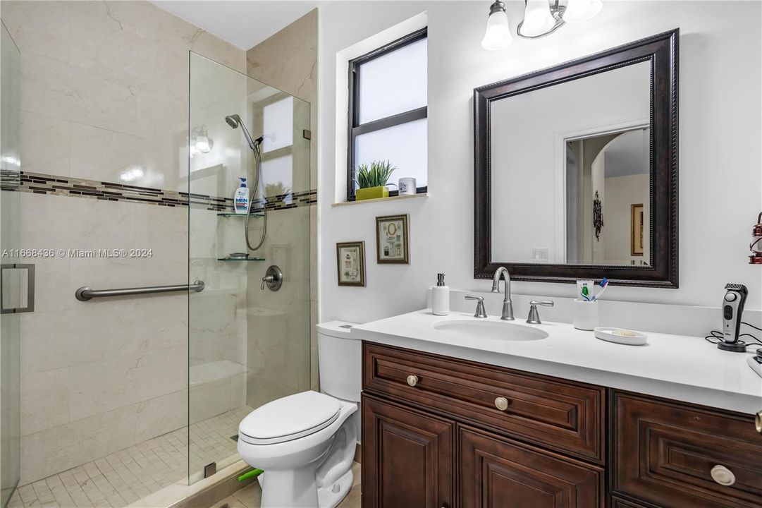 2nd Bathroom with shower and window