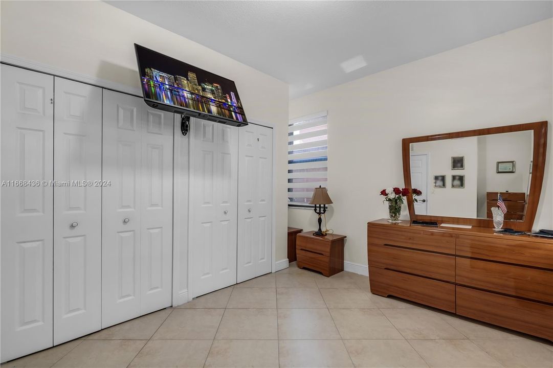 ample space of closets along the wall