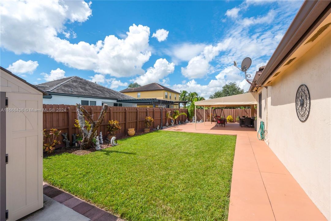 large patio with room for a pool